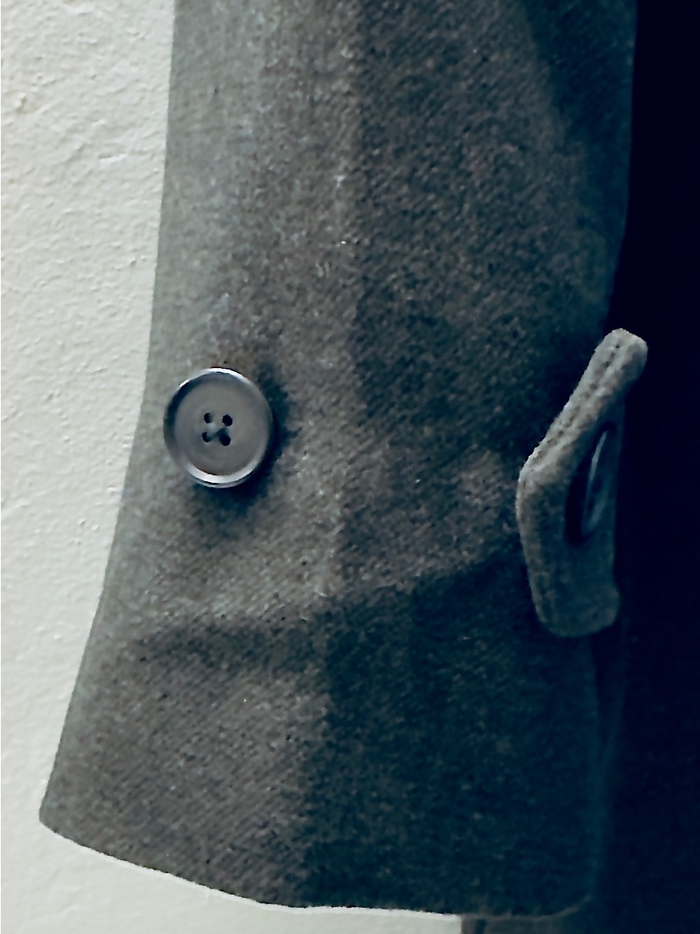 UNIQLO Men’s Large Forest Green Coat Japanese Minimalist Hidden Button Wool-Like - Picture 5 of 14